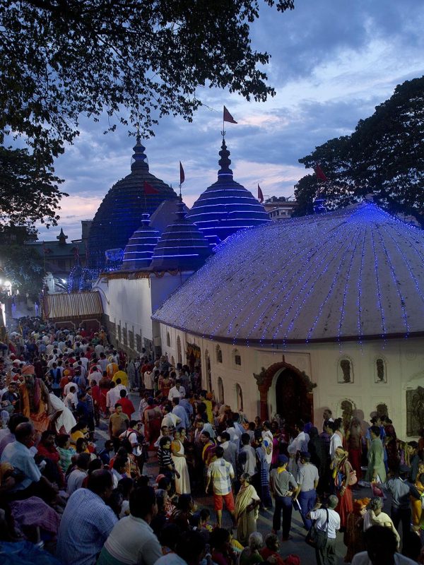 Ambubasi Festival Day 3 Indian devotees gather at the Kamakhya temple during the annual Ambubasi festival in Gauhati, India , Wednesday, June 24, 2015. Hundreds of Sadhus, or Hindu holy men, have arrived for the five-day festival to perform rituals at the temple during the annual Ambubasi festival that began Monday. (AP Photo/ Anupam Nath)